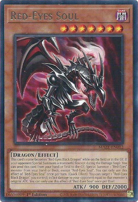 Image for Red-Eyes Soul (Maze of Memories) (MAZE-EN012) - YuGiOh
