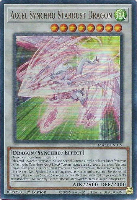 Image for Accel Synchro Stardust Dragon (Maze of Memories) (MAZE-EN019) - YuGiOh