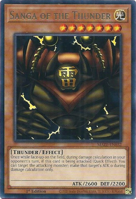Image for Sanga of the Thunder (Maze of Memories) (MAZE-EN032) - YuGiOh