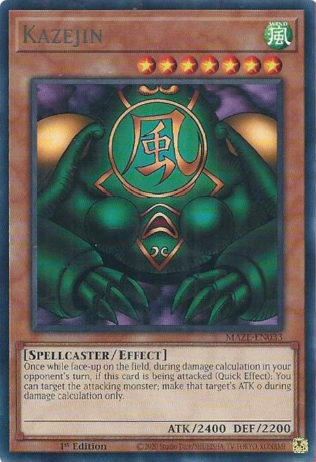 Image for Kazejin (Maze of Memories) (MAZE-EN033) - YuGiOh