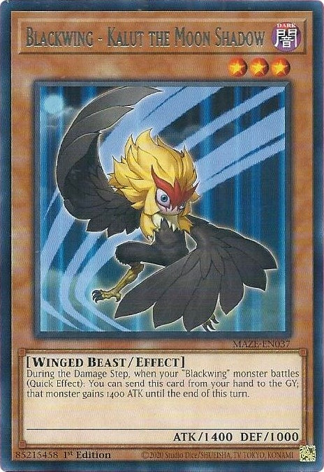 Image for Blackwing - Kalut the Moon Shadow (Maze of Memories) (MAZE-EN037) - YuGiOh