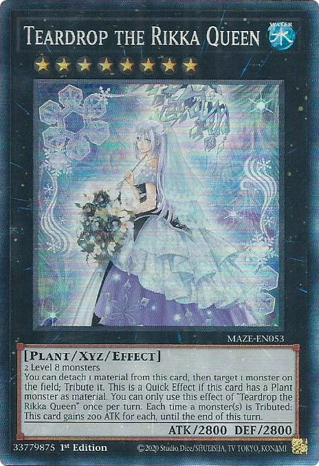 Image for Teardrop the Rikka Queen (CR) (Maze of Memories) (MAZE-EN053) - YuGiOh