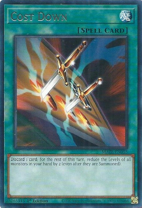 Image for Cost Down (Maze of Memories) (MAZE-EN055) - YuGiOh