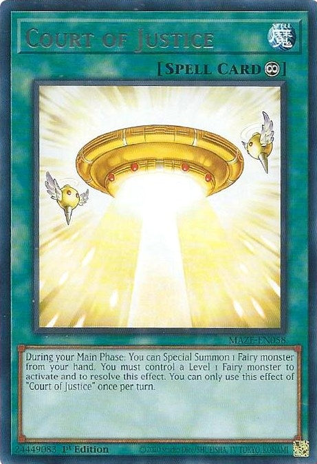 Image for Court of Justice (Maze of Memories) (MAZE-EN058) - YuGiOh