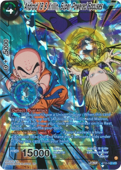 Image for Android 18 & Krillin, Super-Powered Spouses (SPR) (Power Absorbed) (BT20-043) - Dragon Ball Super: Masters
