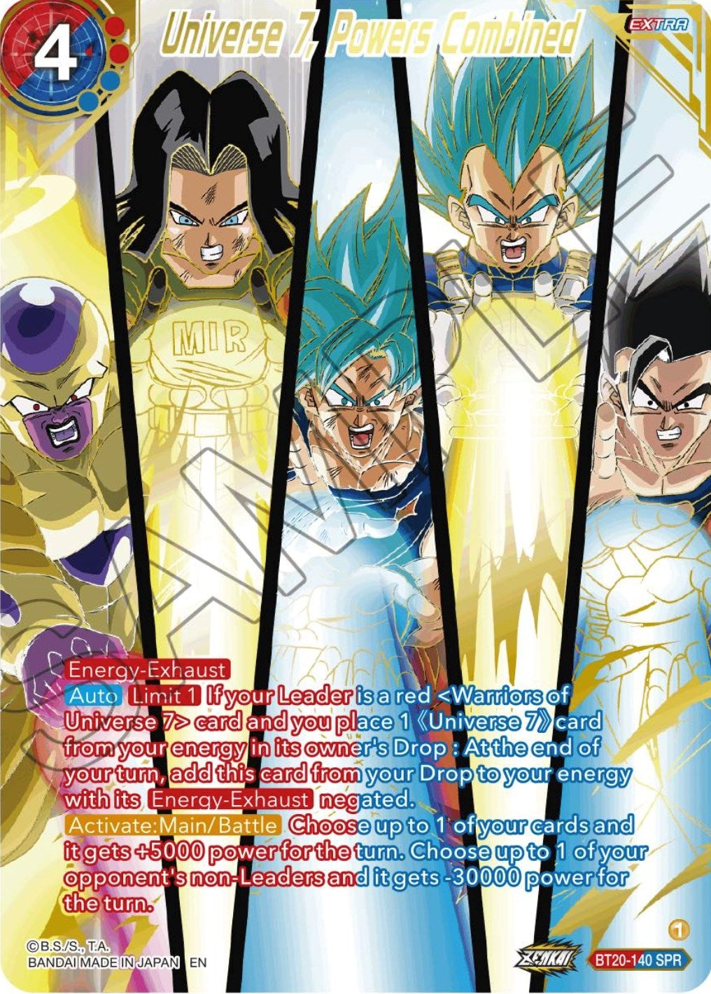 Image for Universe 7, Powers Combined (SPR) (Power Absorbed) (BT20-140) - Dragon Ball Super: Masters