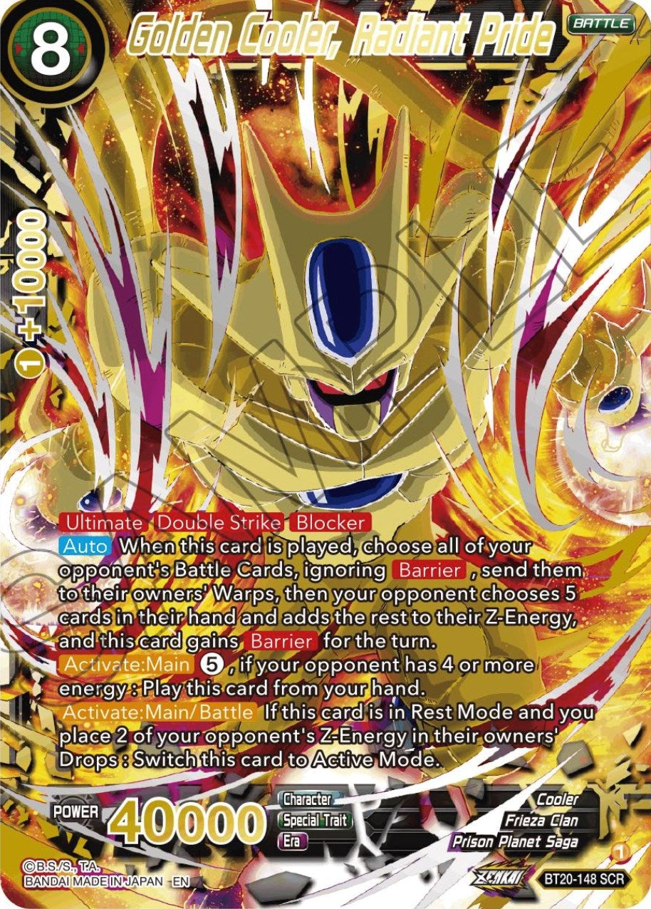 Image for Golden Cooler, Radiant Pride (Alternate Art) (Power Absorbed) (BT20-148) - Dragon Ball Super: Masters