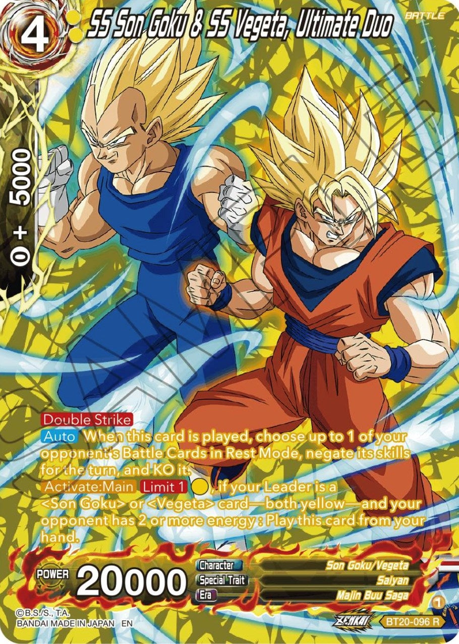 Image for SS Son Goku & SS Vegeta, Ultimate Duo (Silver Foil) (Power Absorbed) (BT20-096) - Dragon Ball Super: Masters