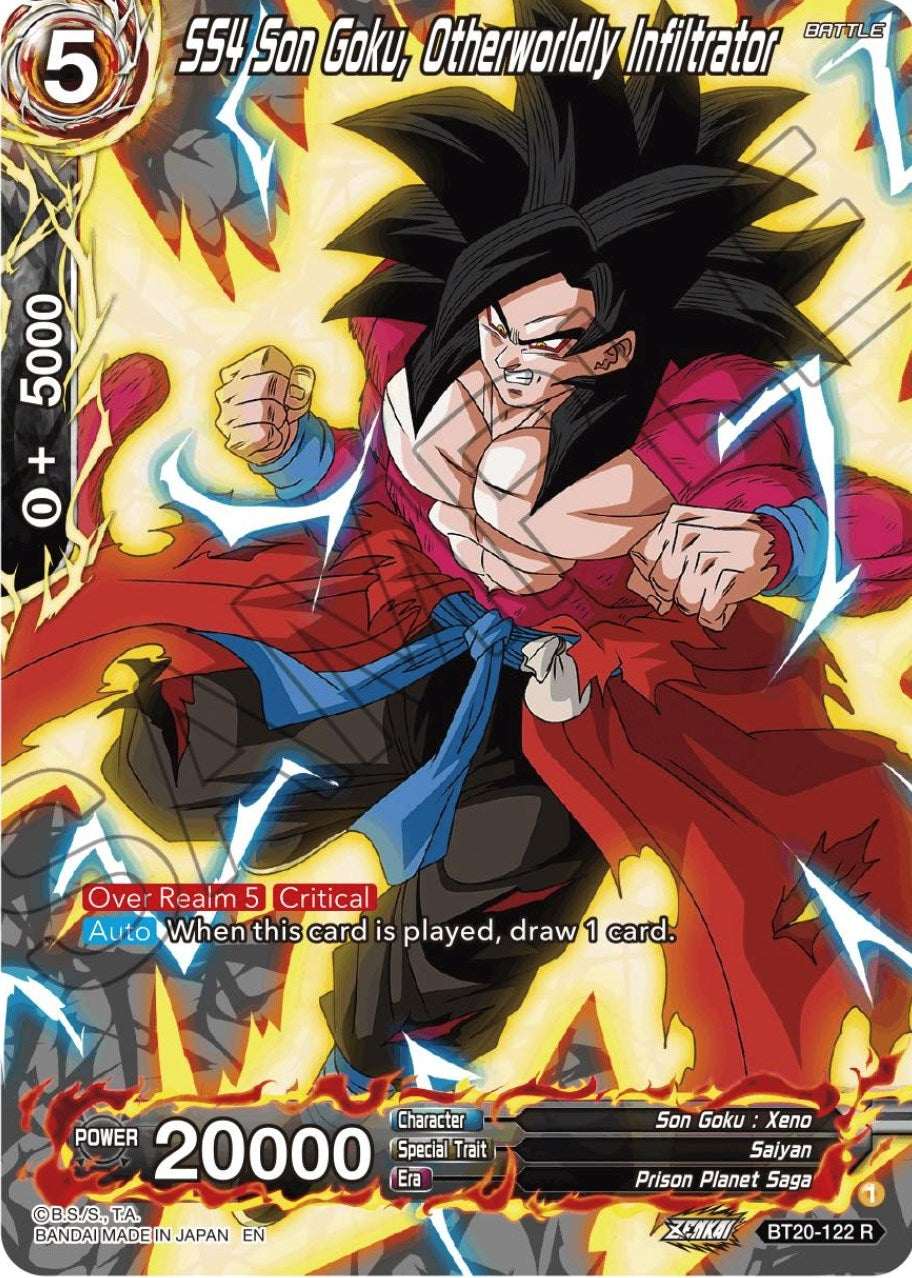 Image for SS4 Son Goku, Otherworldly Infiltrator (Silver Foil) (Power Absorbed) (BT20-122) - Dragon Ball Super: Masters