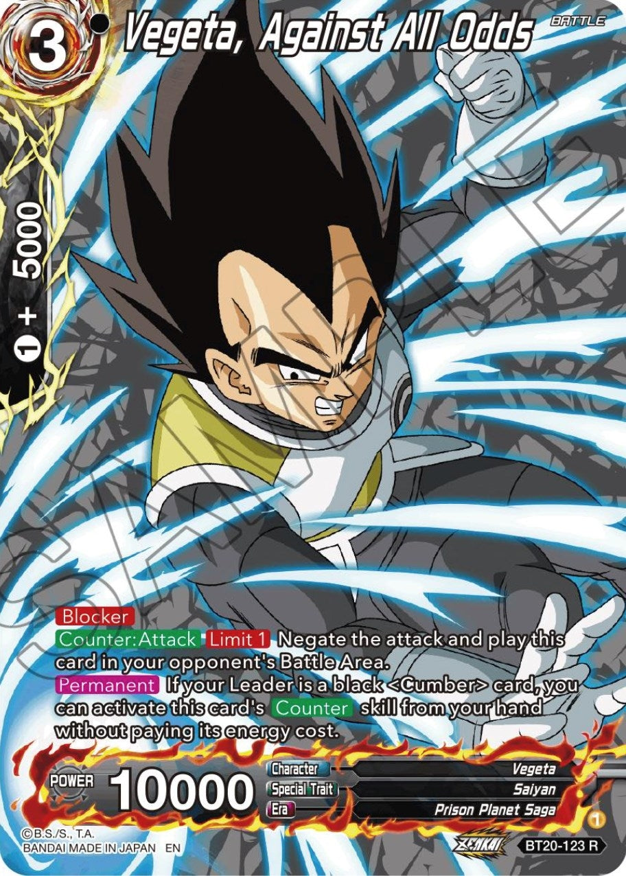 Image for Vegeta, Against All Odds (Silver Foil) (Power Absorbed) (BT20-123) - Dragon Ball Super: Masters