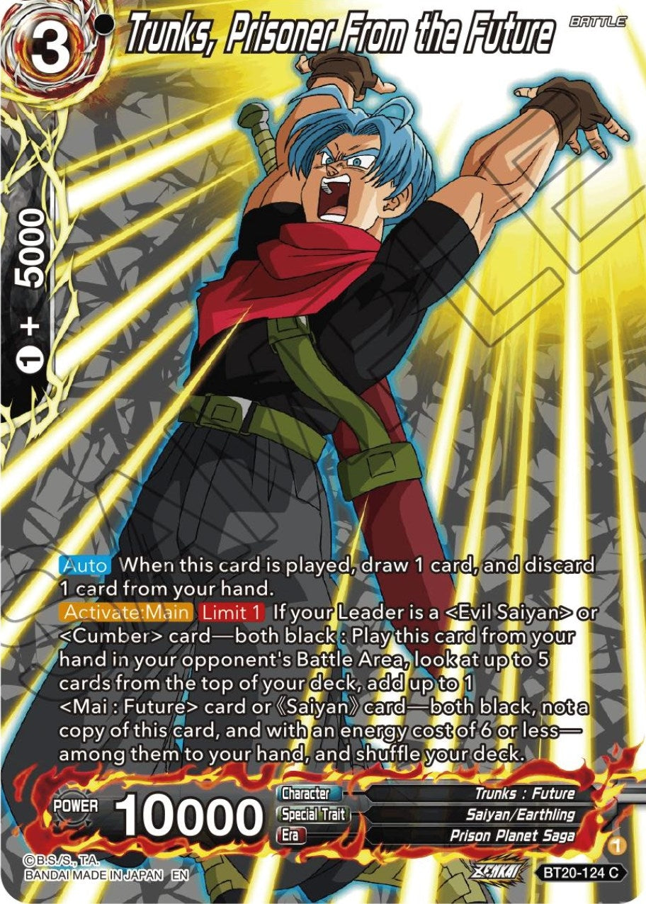 Image for Trunks, Prisoner From the Future (Silver Foil) (Power Absorbed) (BT20-124) - Dragon Ball Super: Masters