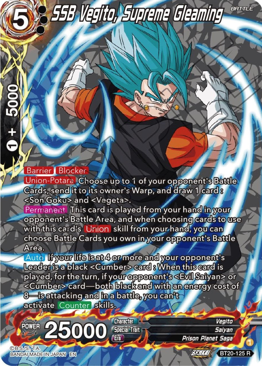 Image for SSB Vegito, Supreme Gleaming (Silver Foil) (Power Absorbed) (BT20-125) - Dragon Ball Super: Masters