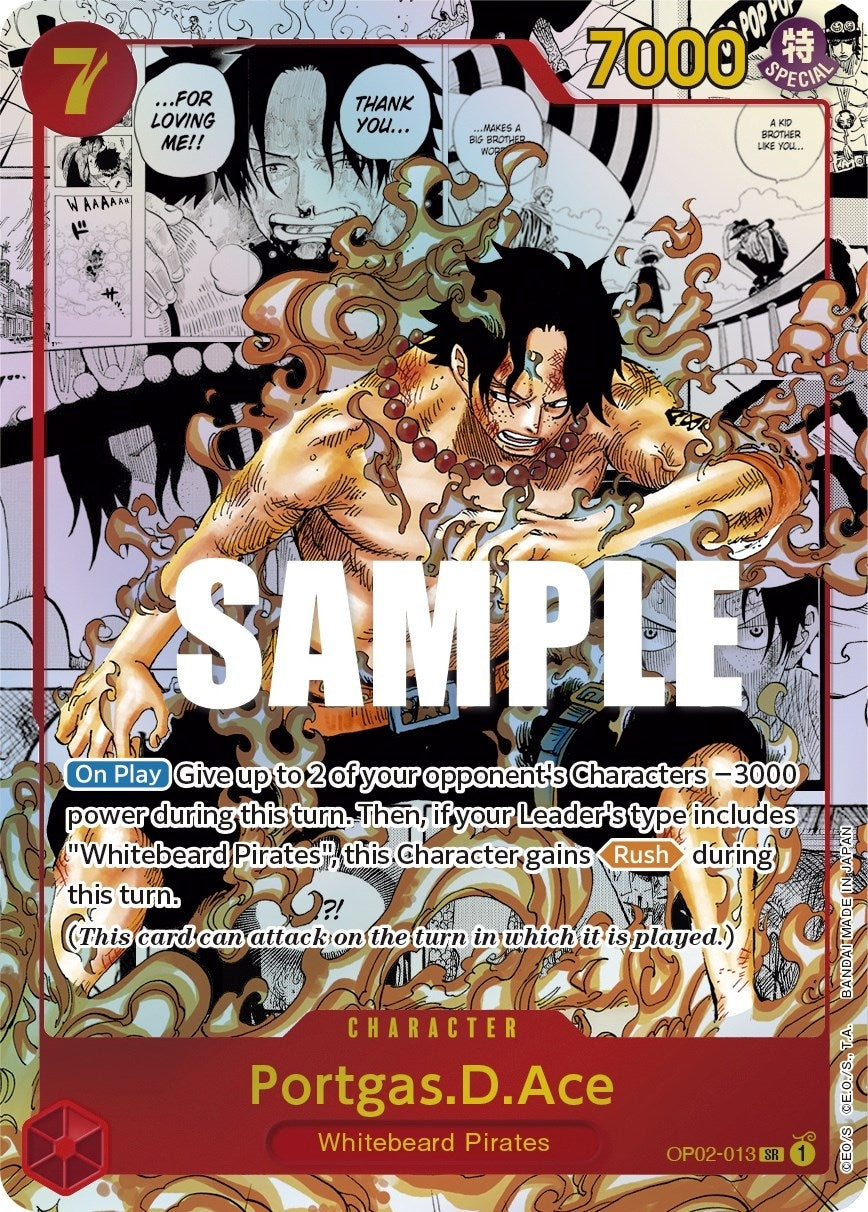 Image for Portgas.D.Ace (Parallel) (Manga) (Alternate Art) (Paramount War) (OP02-013) - One Piece Card Game