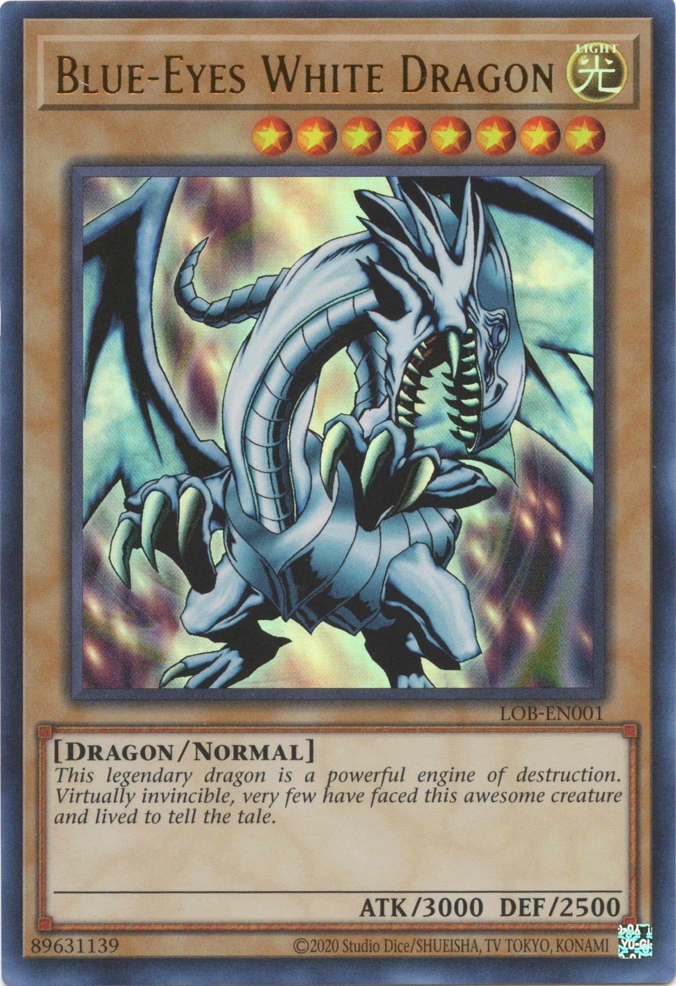 Image for Blue-Eyes White Dragon (Legend of Blue Eyes White Dragon (25th Anniversary Edition)) (LOB-EN001) - YuGiOh