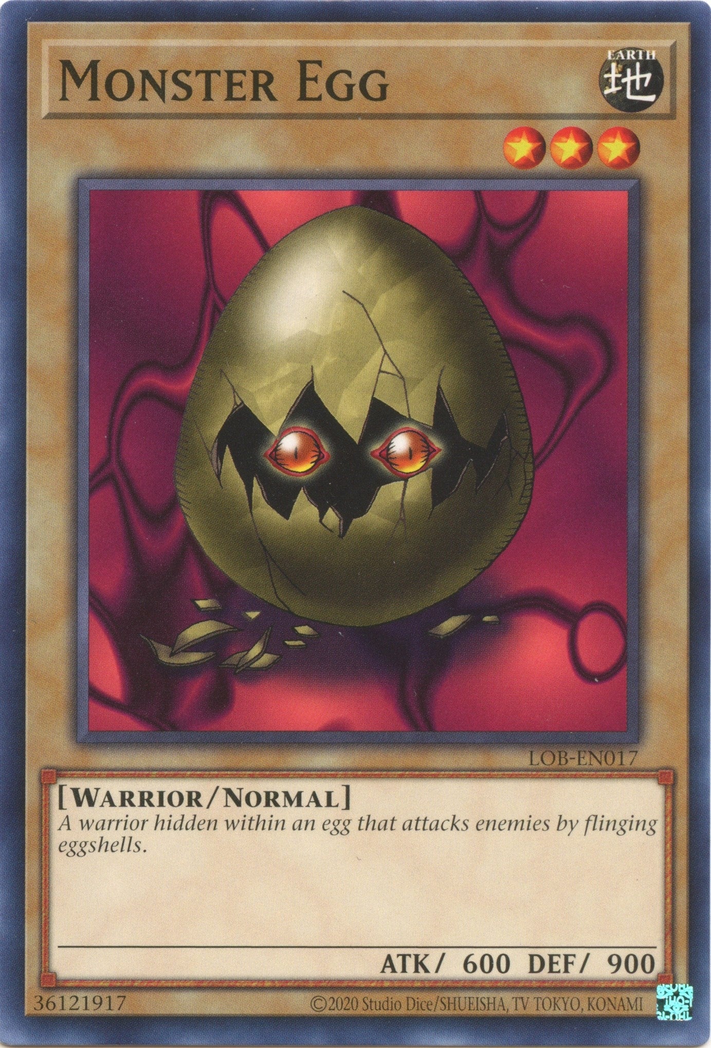 Image for Monster Egg (Legend of Blue Eyes White Dragon (25th Anniversary Edition)) (LOB-EN017) - YuGiOh