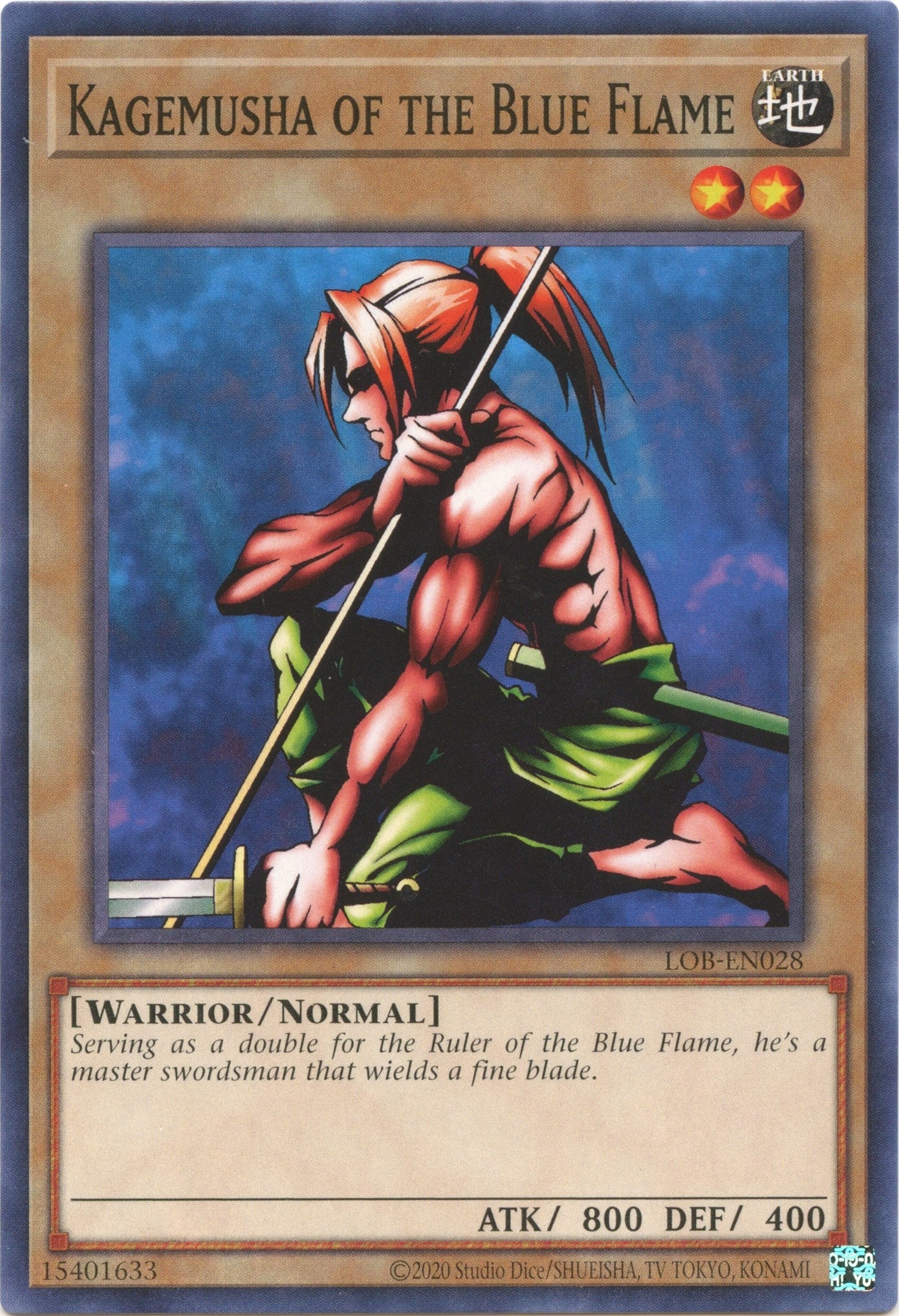 Image for Kagemusha of the Blue Flame (Legend of Blue Eyes White Dragon (25th Anniversary Edition)) (LOB-EN028) - YuGiOh