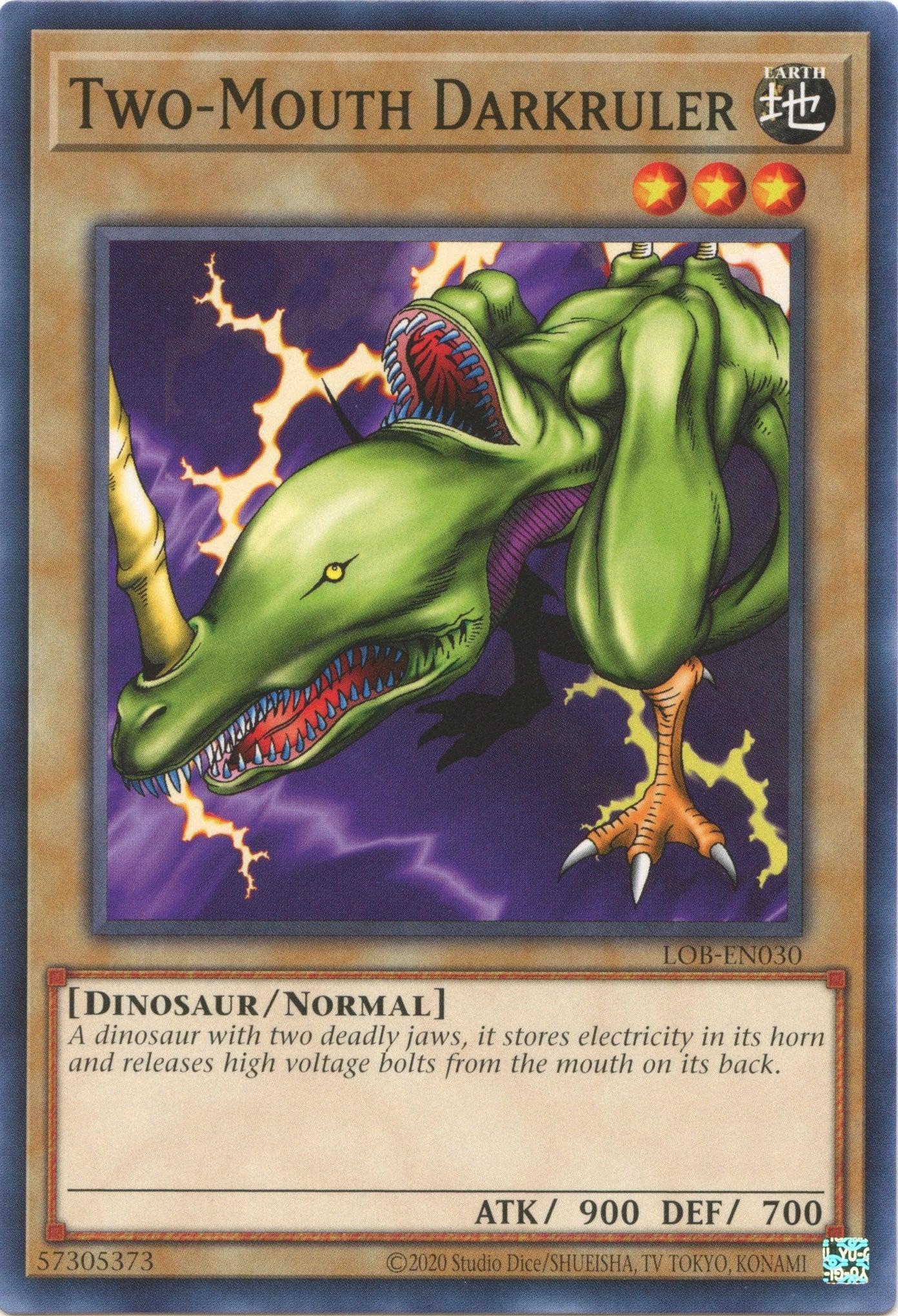 Image for Two-Mouth Darkruler (Legend of Blue Eyes White Dragon (25th Anniversary Edition)) (LOB-EN030) - YuGiOh