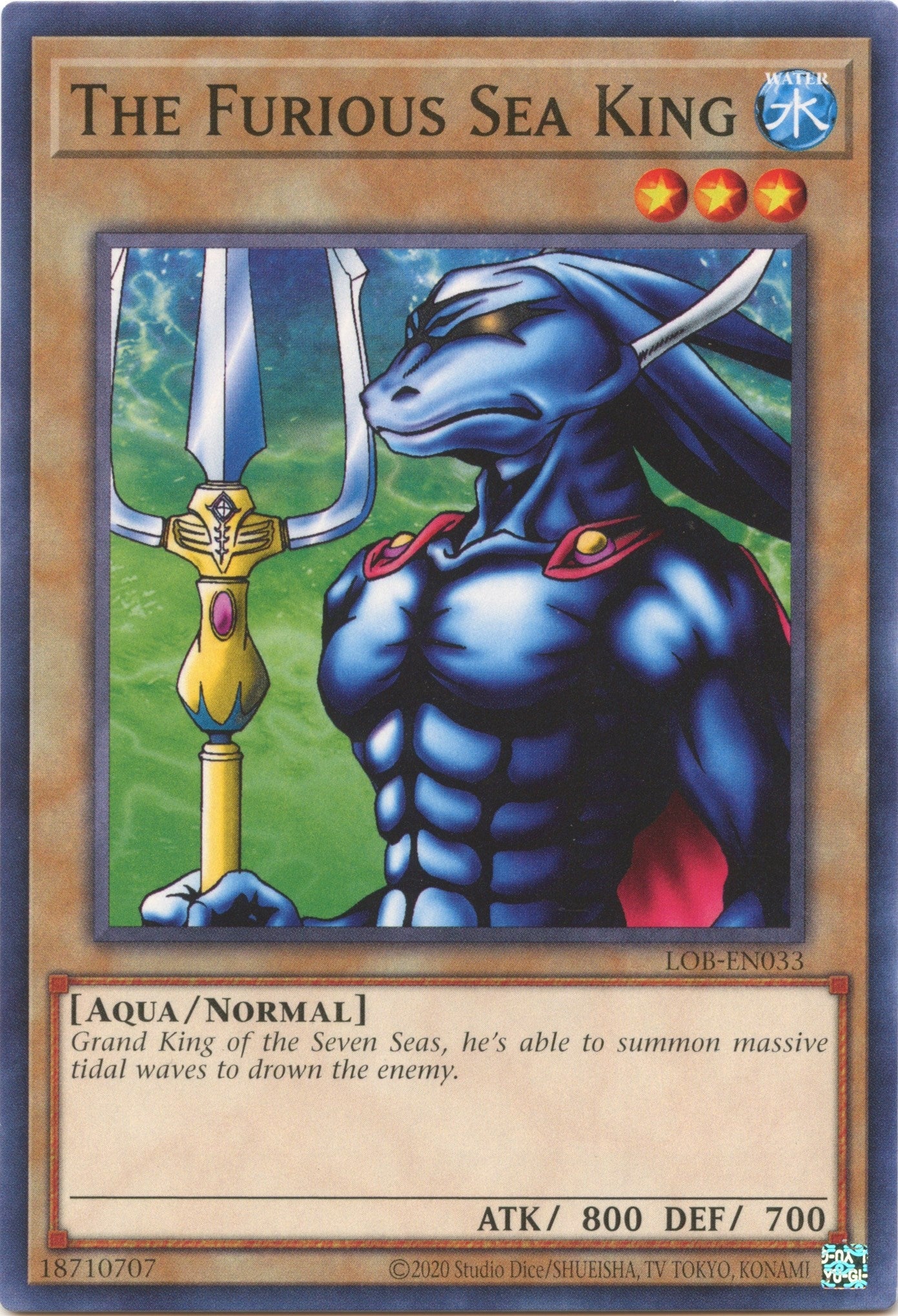 Image for The Furious Sea King (Legend of Blue Eyes White Dragon (25th Anniversary Edition)) (LOB-EN033) - YuGiOh