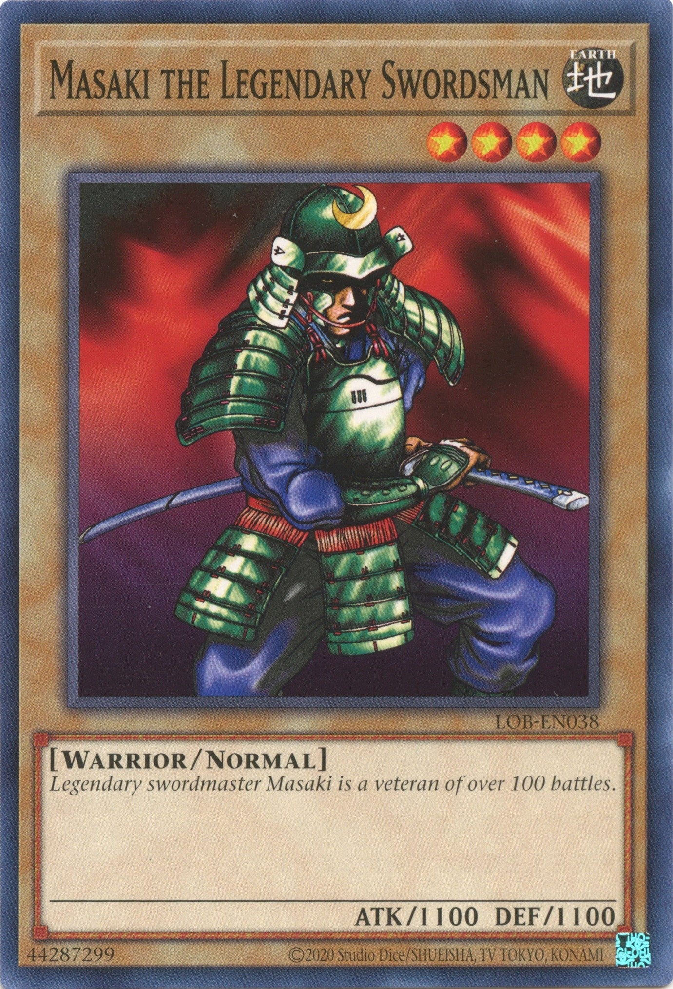 Image for Masaki the Legendary Swordsman (Legend of Blue Eyes White Dragon (25th Anniversary Edition)) (LOB-EN038) - YuGiOh