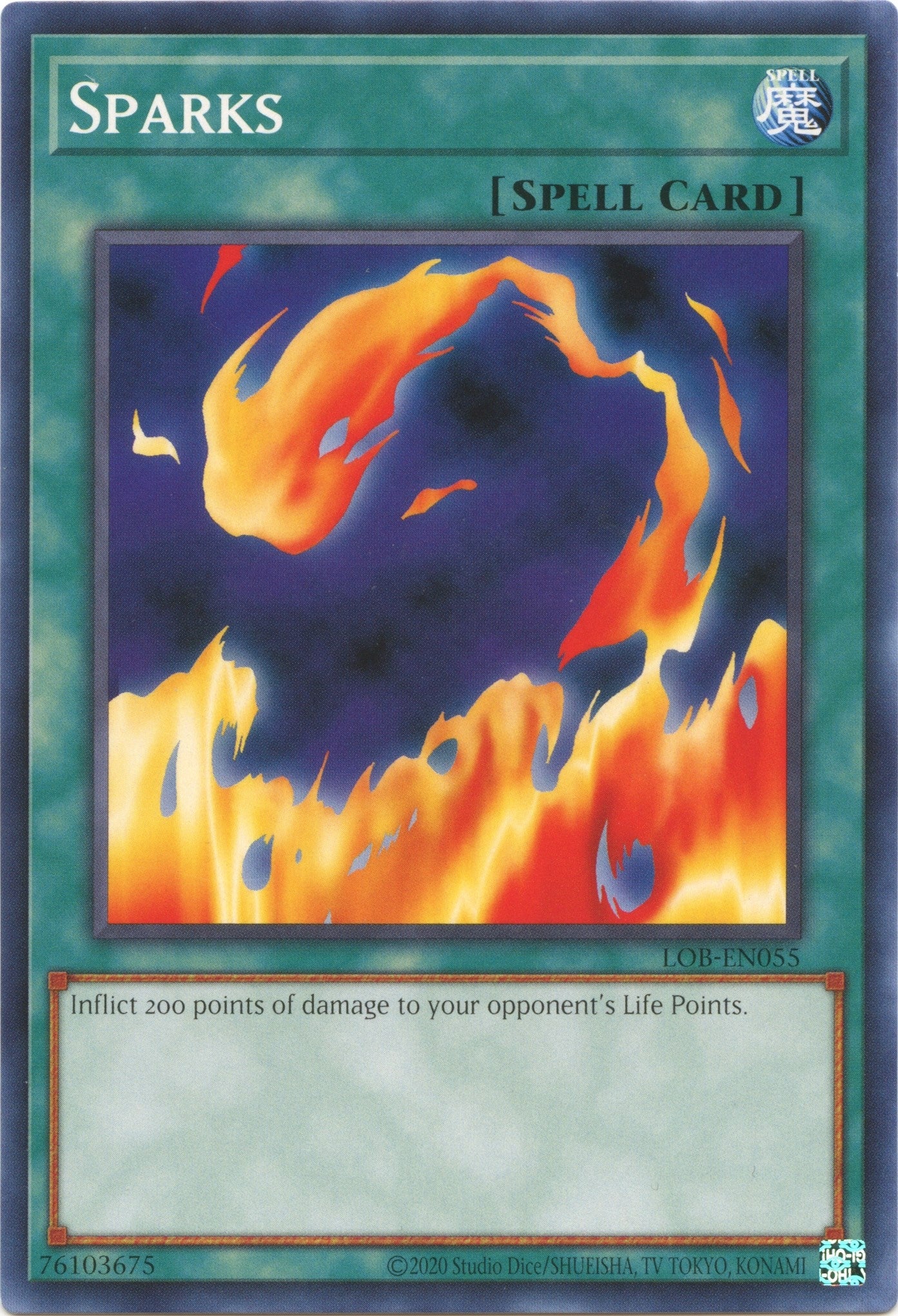 Image for Sparks (Legend of Blue Eyes White Dragon (25th Anniversary Edition)) (LOB-EN055) - YuGiOh