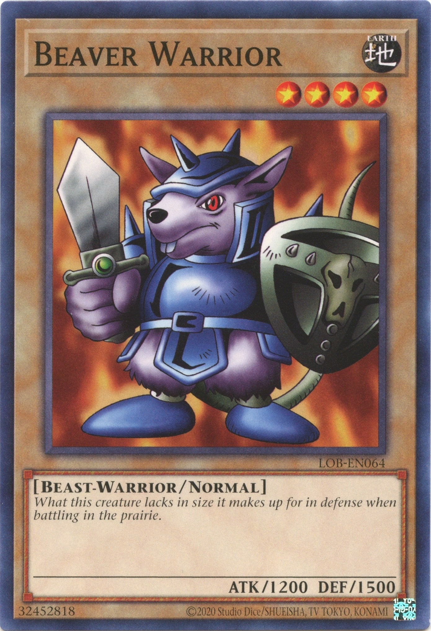 Image for Beaver Warrior (Legend of Blue Eyes White Dragon (25th Anniversary Edition)) (LOB-EN064) - YuGiOh