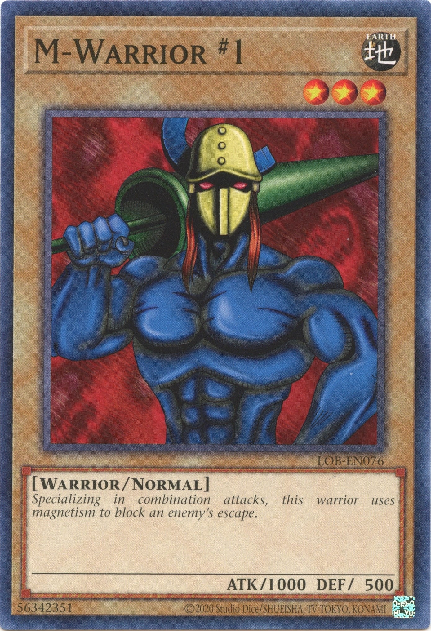 Image for M-Warrior #1 (Legend of Blue Eyes White Dragon (25th Anniversary Edition)) (LOB-EN076) - YuGiOh