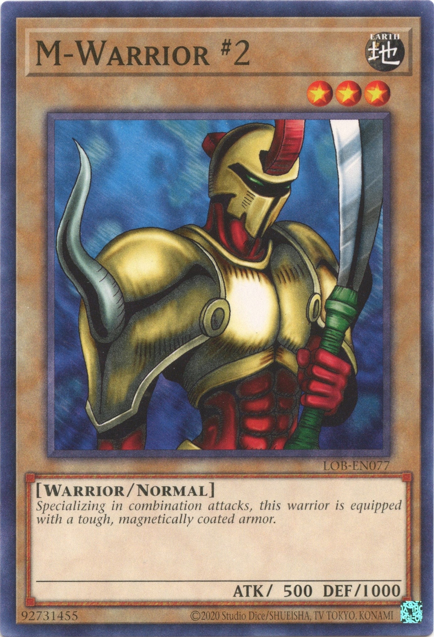 Image for M-Warrior #2 (Legend of Blue Eyes White Dragon (25th Anniversary Edition)) (LOB-EN077) - YuGiOh