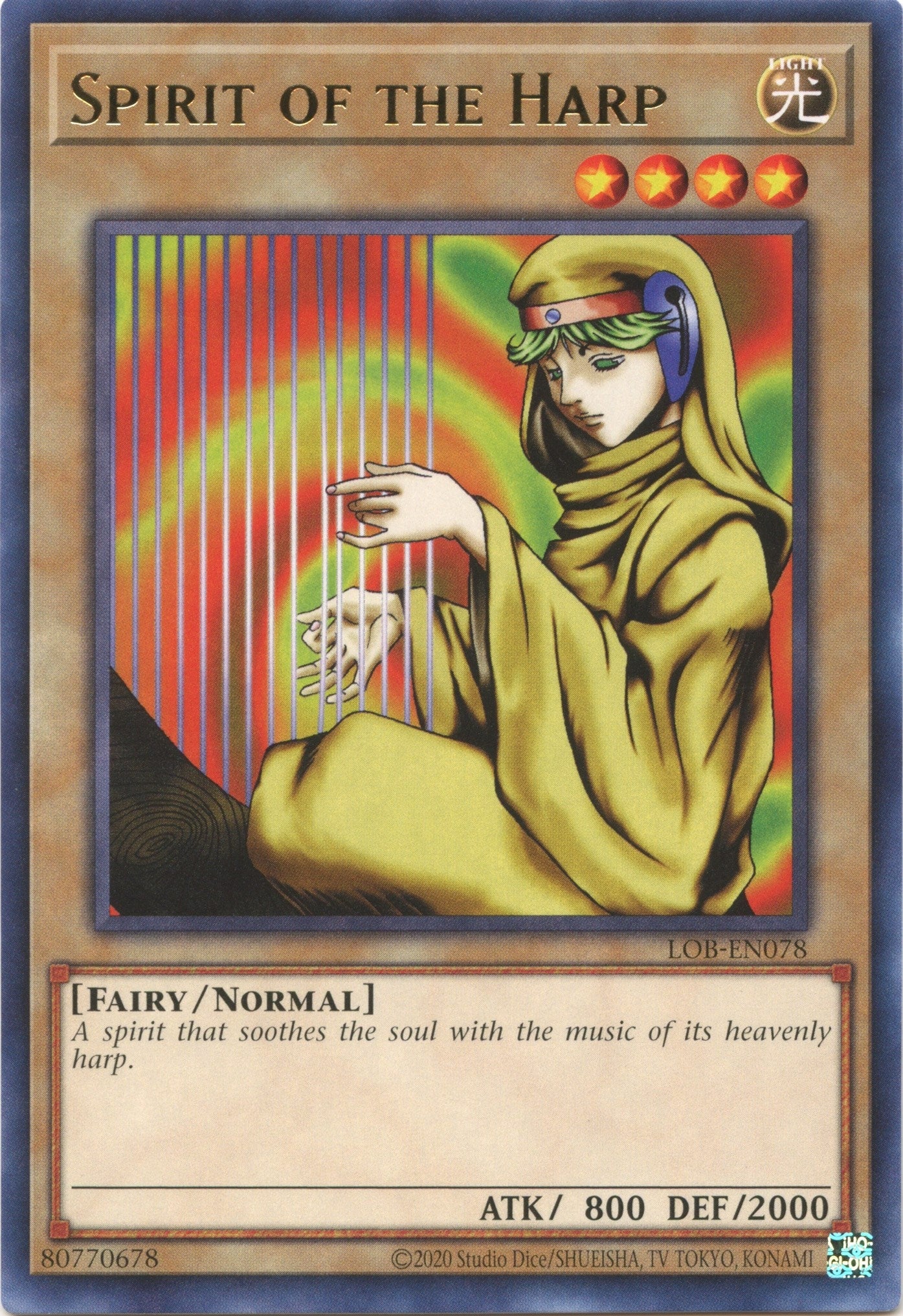 Image for Spirit of the Harp (Legend of Blue Eyes White Dragon (25th Anniversary Edition)) (LOB-EN078) - YuGiOh