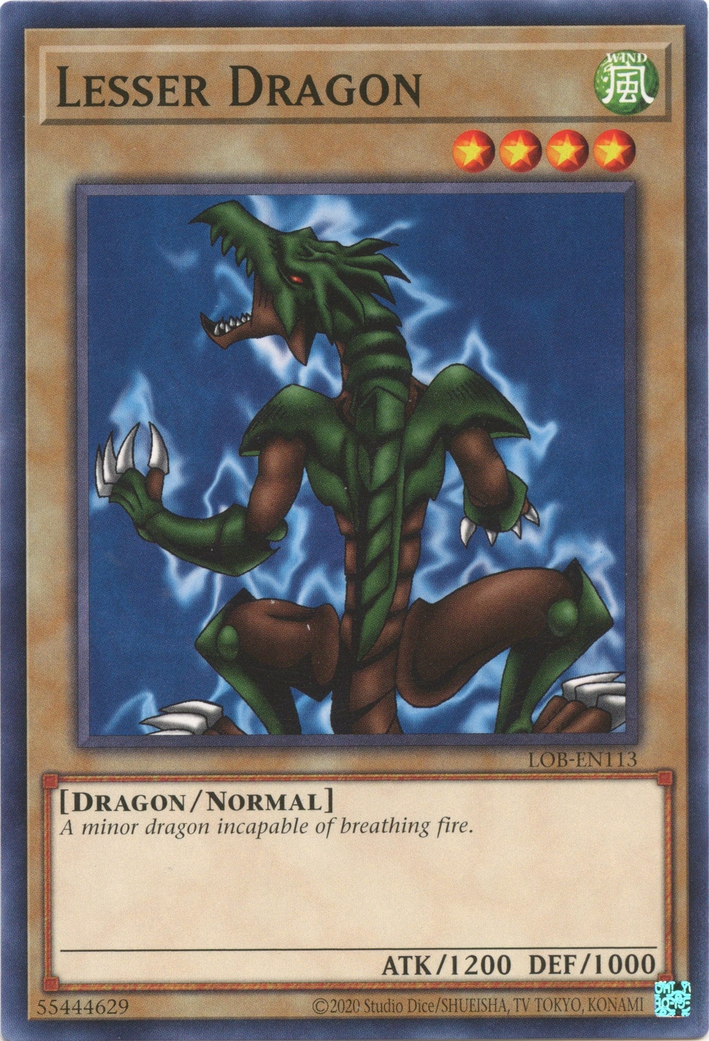 Image for Lesser Dragon (Legend of Blue Eyes White Dragon (25th Anniversary Edition)) (LOB-EN113) - YuGiOh