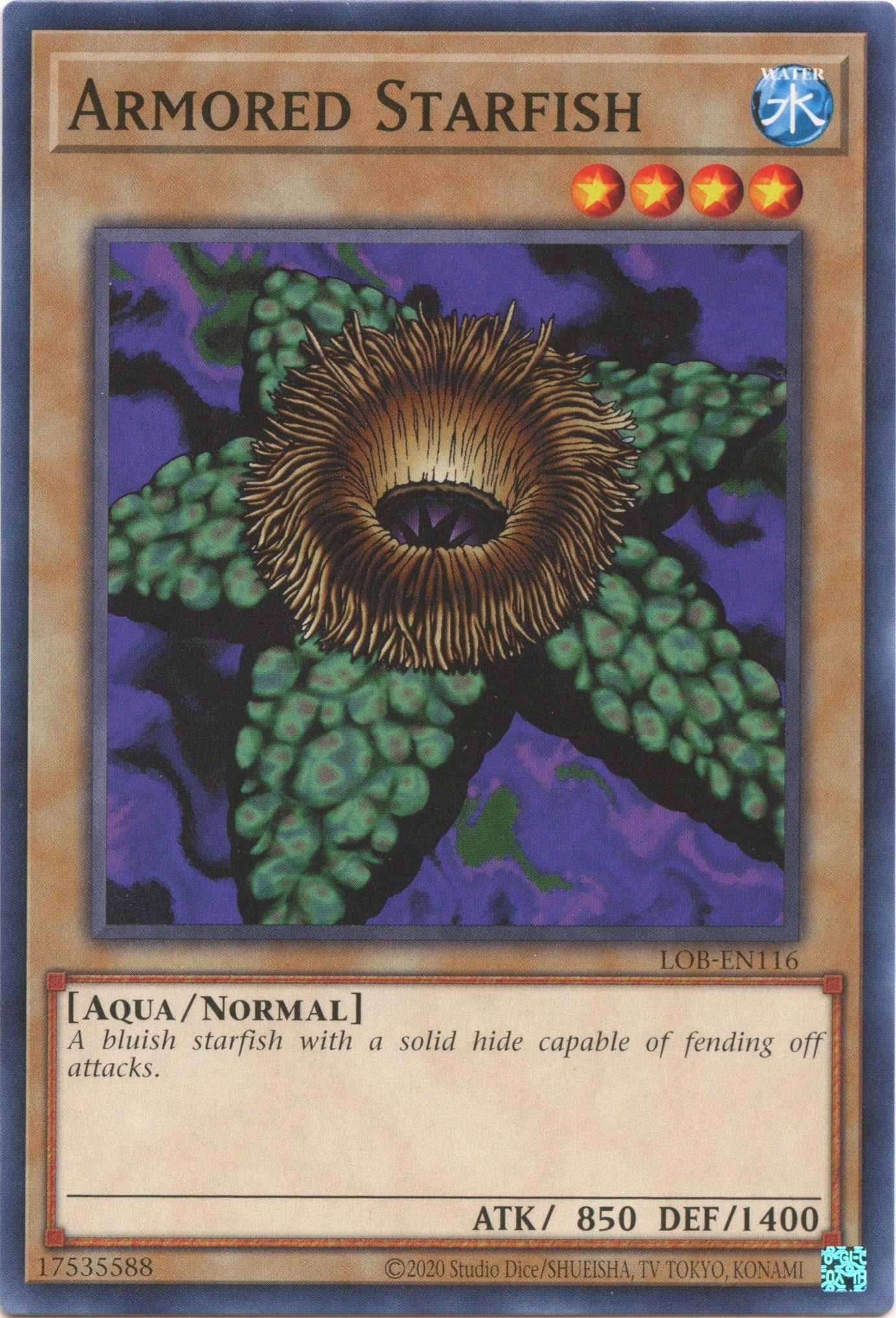 Image for Armored Starfish (Legend of Blue Eyes White Dragon (25th Anniversary Edition)) (LOB-EN116) - YuGiOh