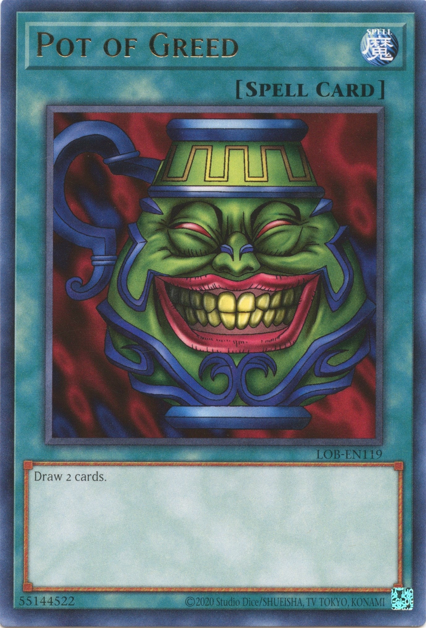 Image for Pot of Greed (Legend of Blue Eyes White Dragon (25th Anniversary Edition)) (LOB-EN119) - YuGiOh