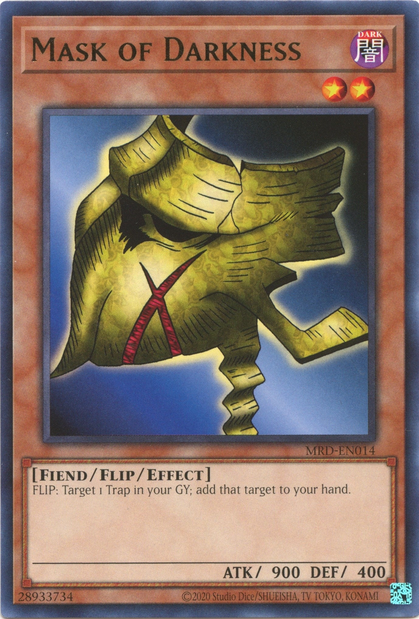 Image for Mask of Darkness (Metal Raiders (25th Anniversary Edition)) (MRD-EN014) - YuGiOh