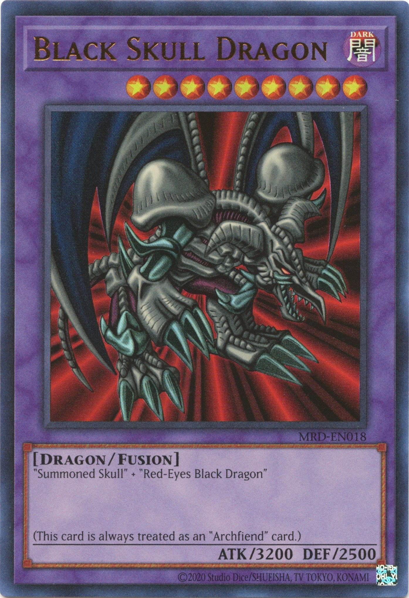 Image for Black Skull Dragon (Metal Raiders (25th Anniversary Edition)) (MRD-EN018) - YuGiOh