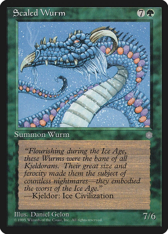 Image for Scaled Wurm (Ice Age) - Magic: The Gathering
