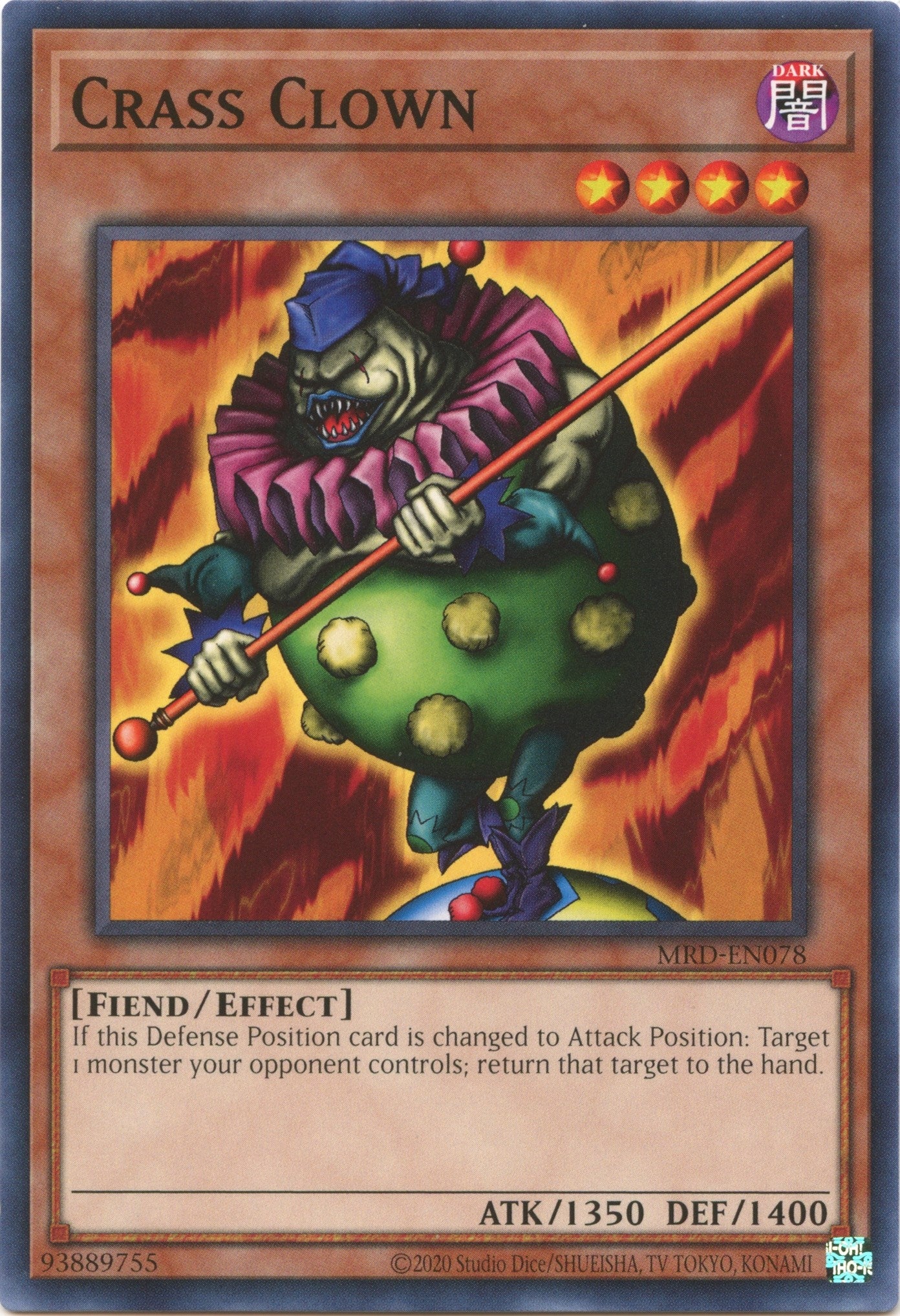 Image for Crass Clown (Metal Raiders (25th Anniversary Edition)) (MRD-EN078) - YuGiOh