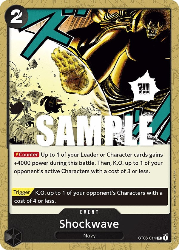 Image for Shockwave (Starter Deck 6: Absolute Justice) (ST06-014) - One Piece Card Game
