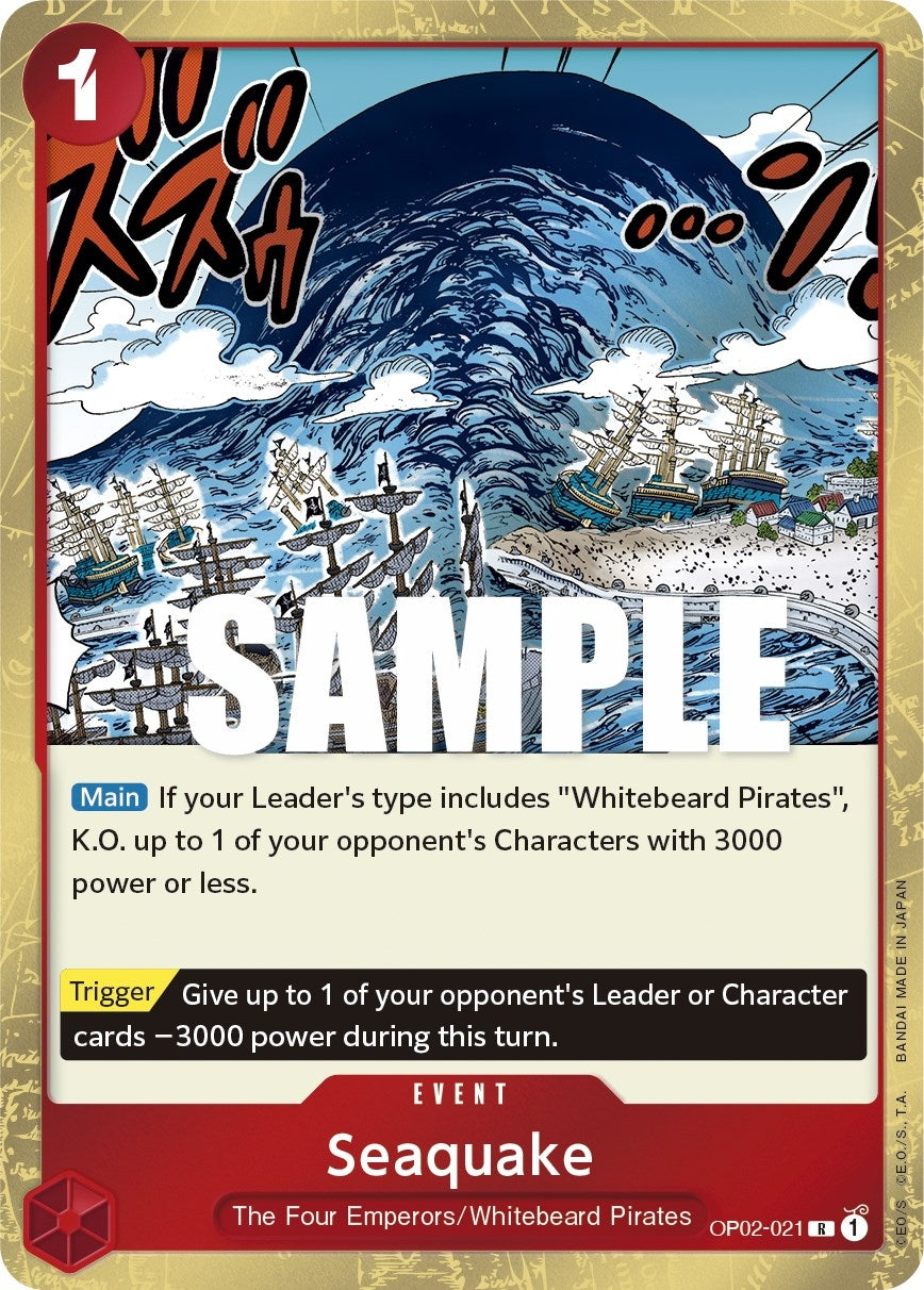 Image for Seaquake (Paramount War) (OP02-021) - One Piece Card Game
