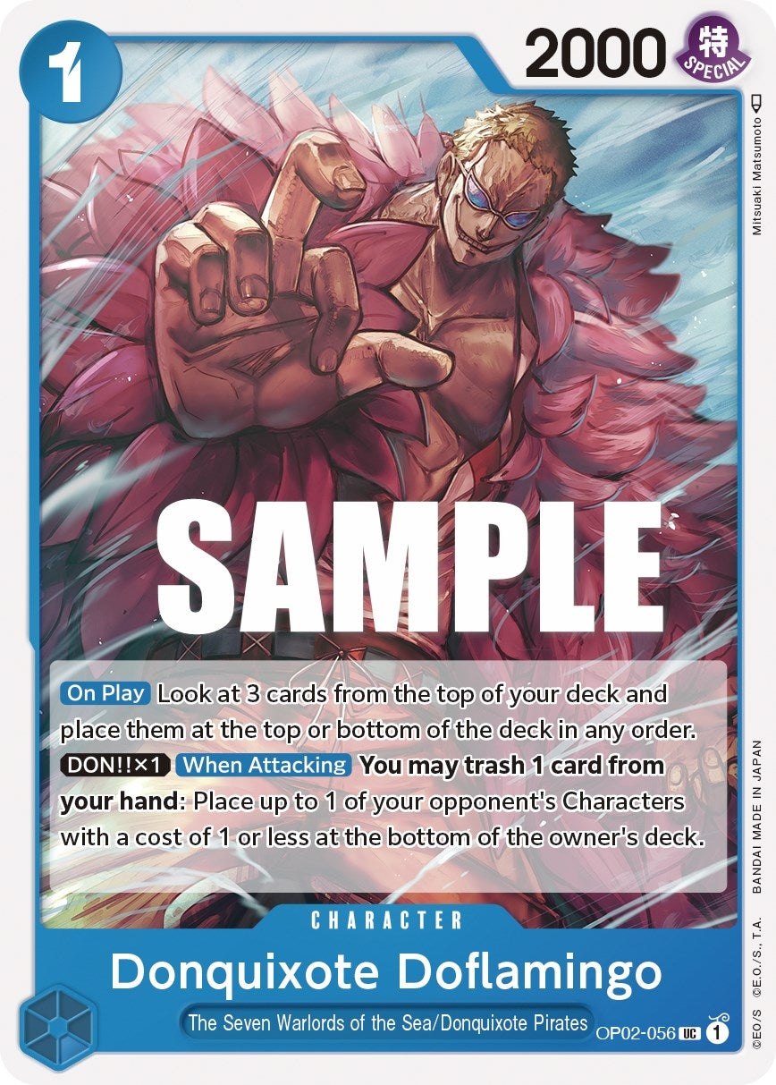 Image for Donquixote Doflamingo (Paramount War) (OP02-056) - One Piece Card Game