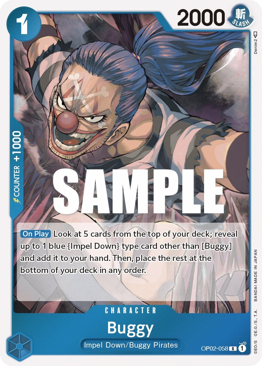 Image for Buggy (Paramount War) (OP02-058) - One Piece Card Game