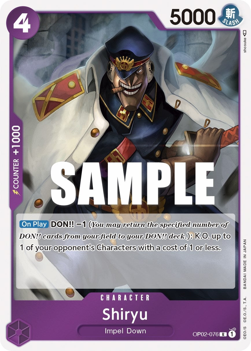 Image for Shiryu (Paramount War) (OP02-076) - One Piece Card Game