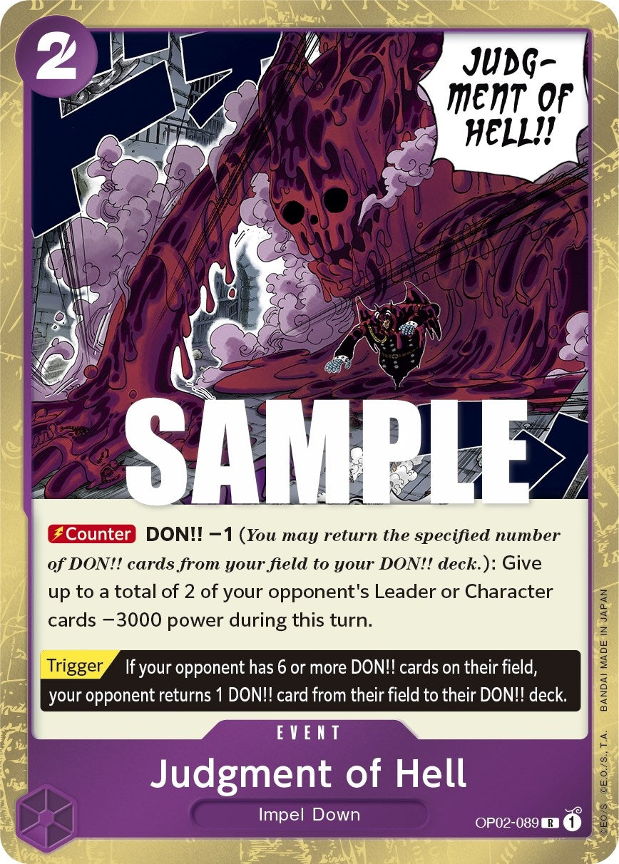 Image for Judgment of Hell (Paramount War) (OP02-089) - One Piece Card Game