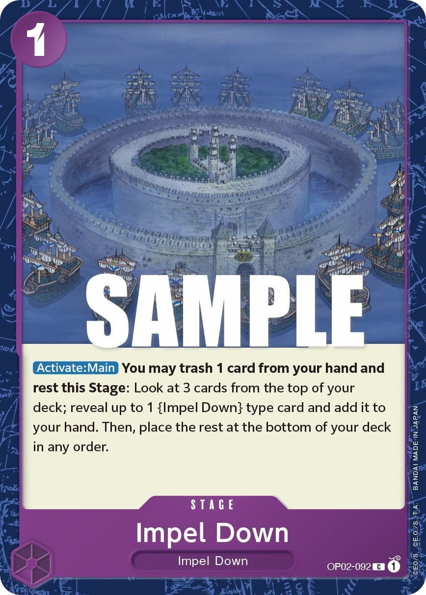 Image for Impel Down (Paramount War) (OP02-092) - One Piece Card Game