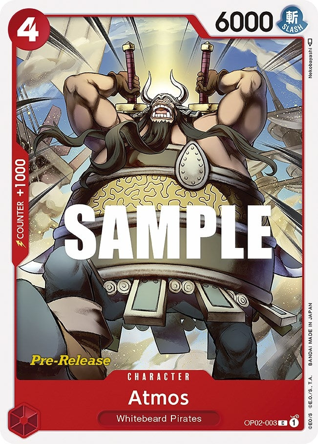 Image for Atmos (Paramount War Pre-Release Cards) (OP02-003) - One Piece Card Game