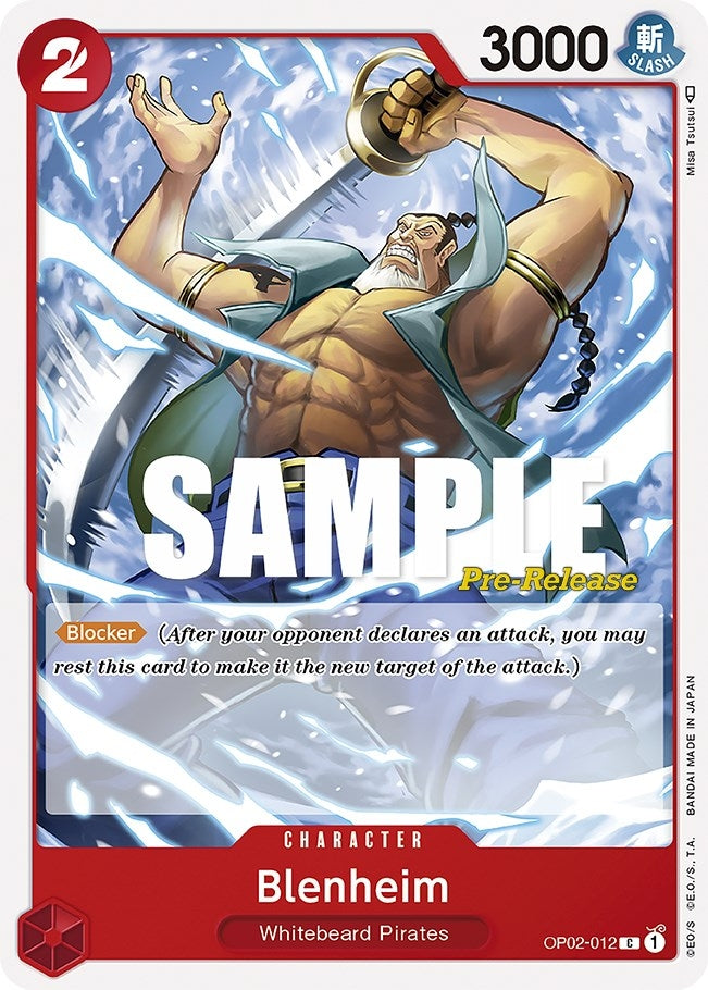 Image for Blenheim (Paramount War Pre-Release Cards) (OP02-012) - One Piece Card Game