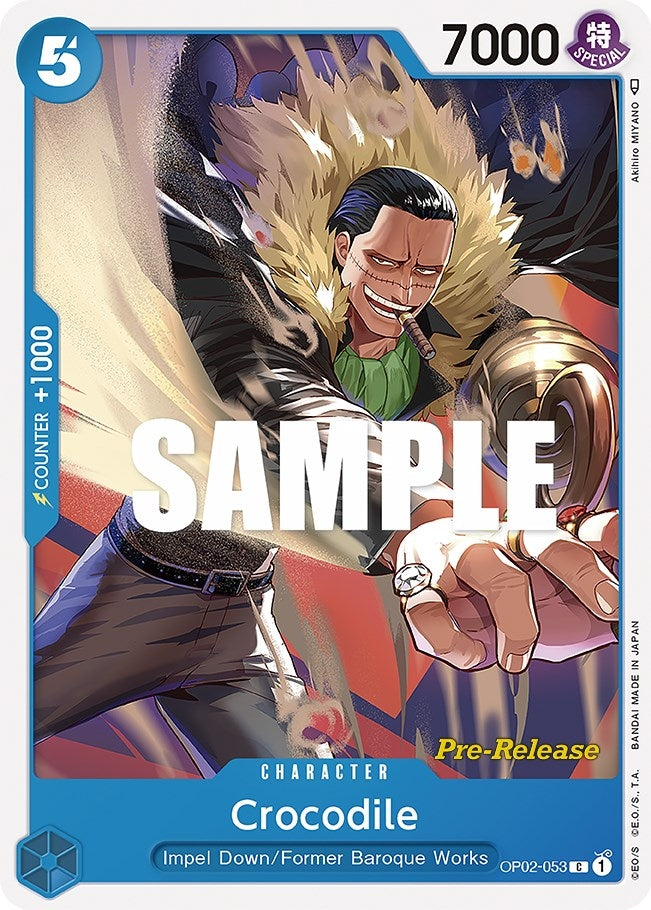 Image for Crocodile (Paramount War Pre-Release Cards) (OP02-053) - One Piece Card Game