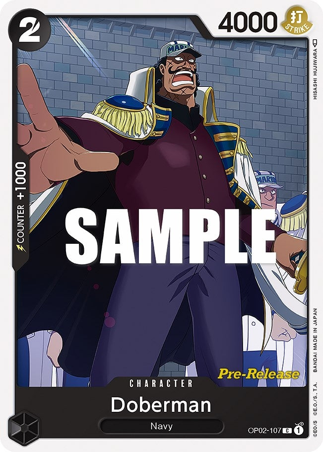 Image for Doberman (Paramount War Pre-Release Cards) (OP02-107) - One Piece Card Game
