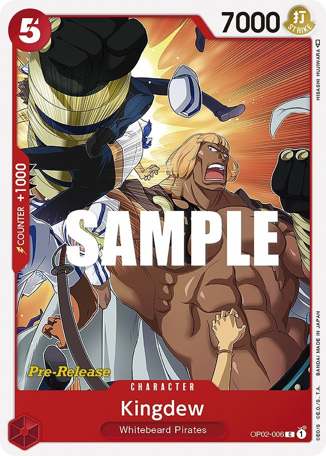 Image for Kingdew (Paramount War Pre-Release Cards) (OP02-006) - One Piece Card Game