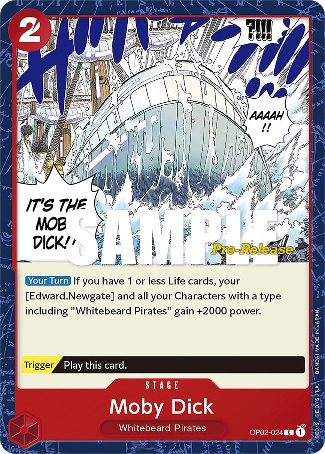 Image for Moby Dick (Paramount War Pre-Release Cards) (OP02-024) - One Piece Card Game