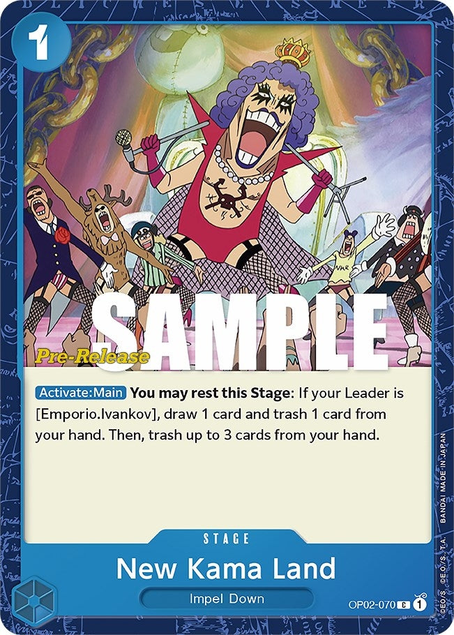 Image for New Kama Land (Paramount War Pre-Release Cards) (OP02-070) - One Piece Card Game