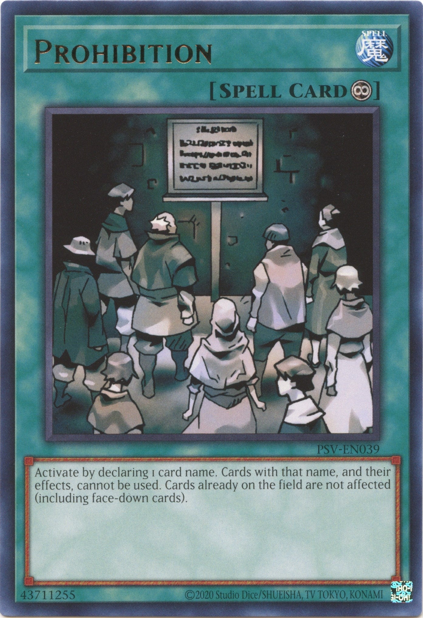 Image for Prohibition (Pharaoh's Servant (25th Anniversary Edition)) (PSV-EN039) - YuGiOh